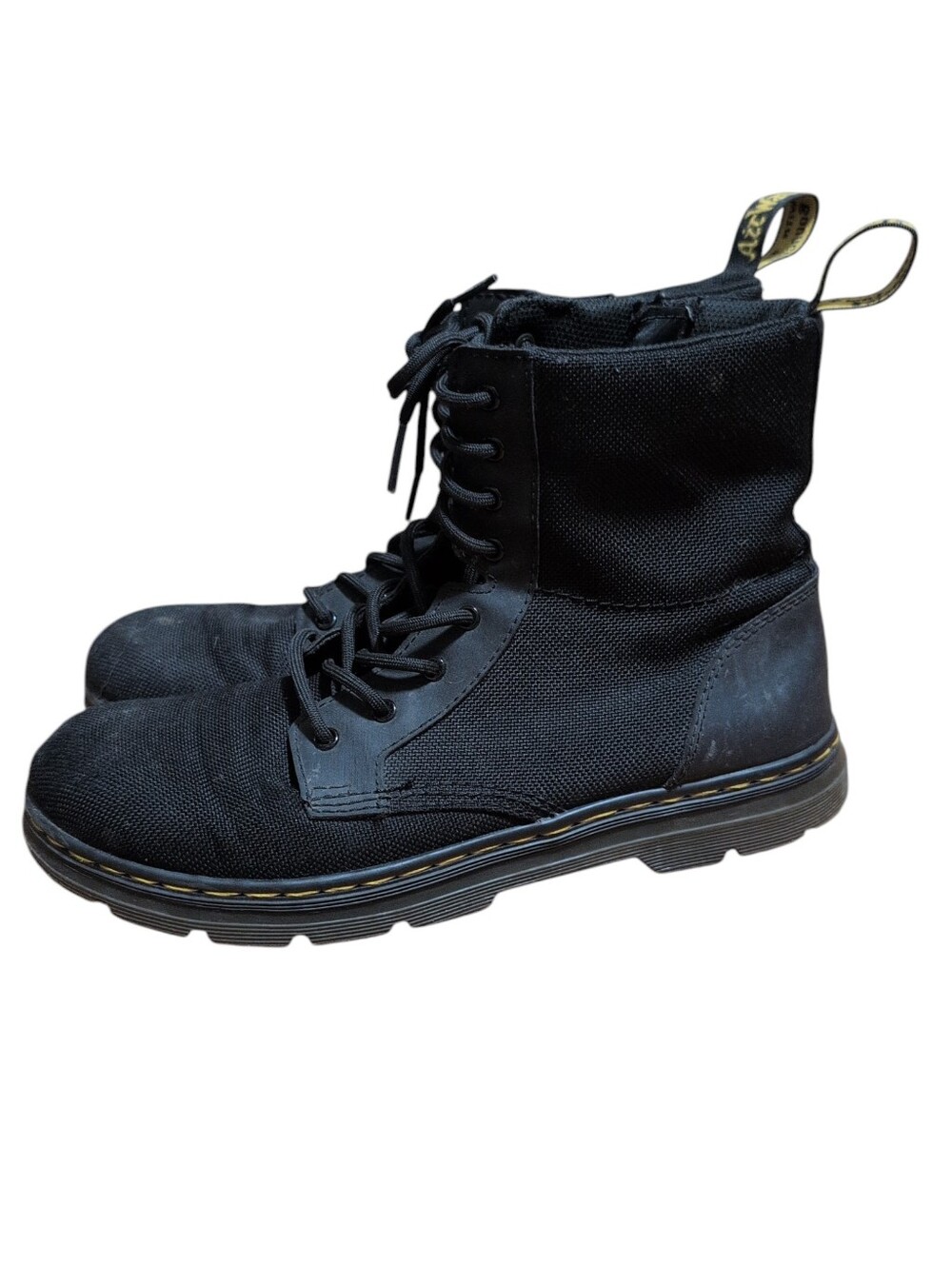 Dr. Martens Combs Tech Black Combat Boots Strap UK 5 US Women’s 7 Men’s 6